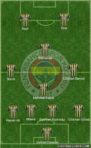 Fenerbahçe SK Formation 2013