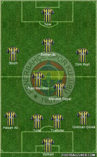 Fenerbahçe SK Formation 2013