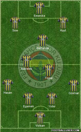 Fenerbahçe SK Formation 2013