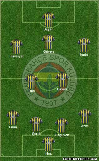 Fenerbahçe SK Formation 2013