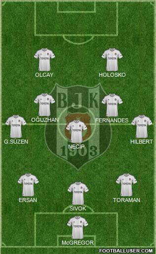 Besiktas JK Formation 2013