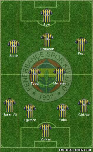 Fenerbahçe SK Formation 2013