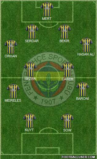 Fenerbahçe SK Formation 2013