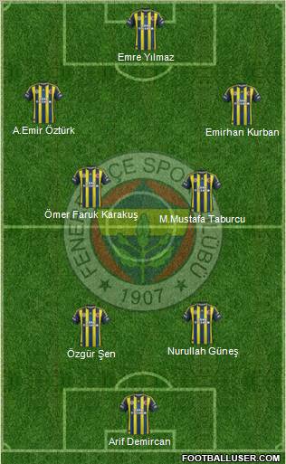 Fenerbahçe SK Formation 2013