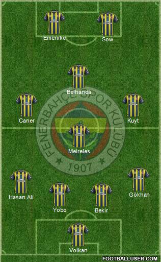 Fenerbahçe SK Formation 2013
