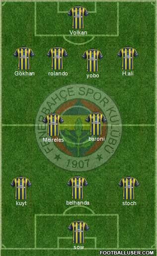 Fenerbahçe SK Formation 2013