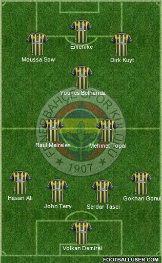 Fenerbahçe SK Formation 2013