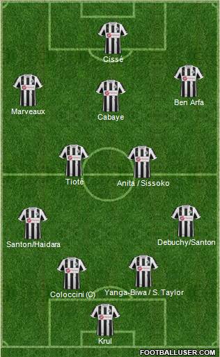 Newcastle United Formation 2013