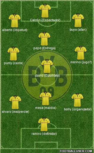Borussia Dortmund Formation 2013
