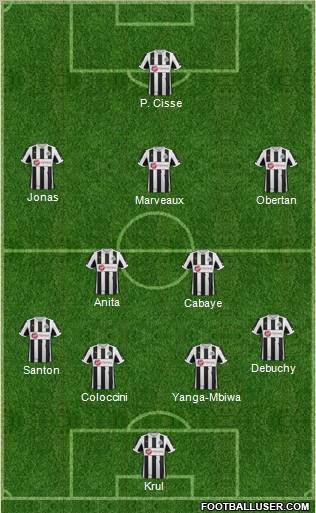 Newcastle United Formation 2013