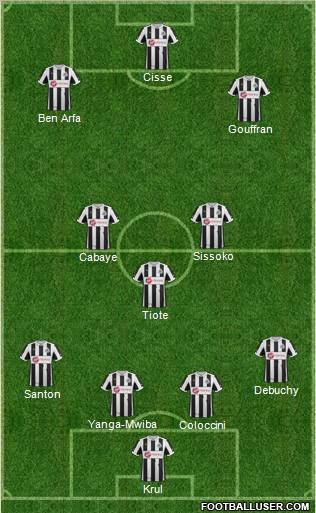Newcastle United Formation 2013