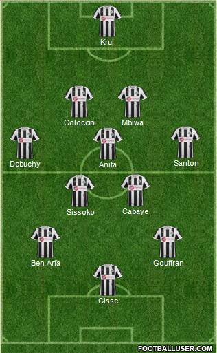 Newcastle United Formation 2013