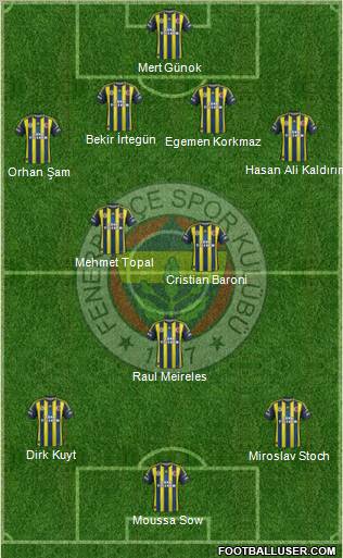 Fenerbahçe SK Formation 2013