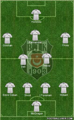 Besiktas JK Formation 2013