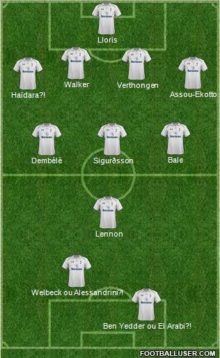 Tottenham Hotspur Formation 2013
