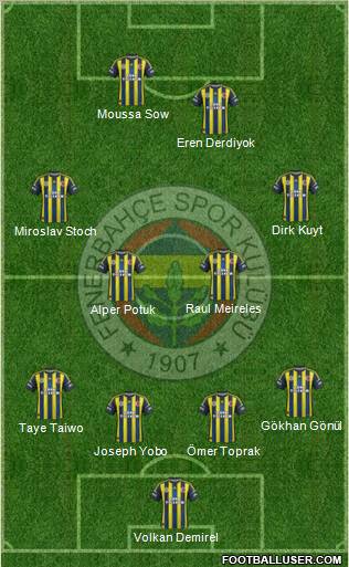 Fenerbahçe SK Formation 2013