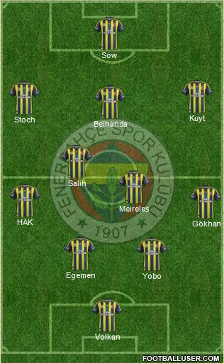 Fenerbahçe SK Formation 2013