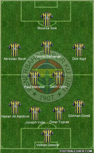 Fenerbahçe SK Formation 2013