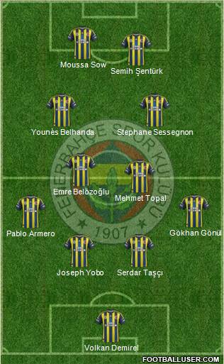 Fenerbahçe SK Formation 2013
