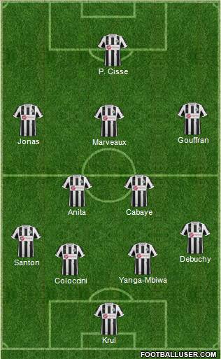 Newcastle United Formation 2013