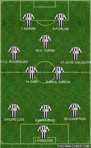 Newcastle United Formation 2013