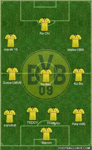 Borussia Dortmund Formation 2013