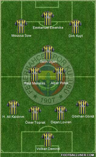 Fenerbahçe SK Formation 2013
