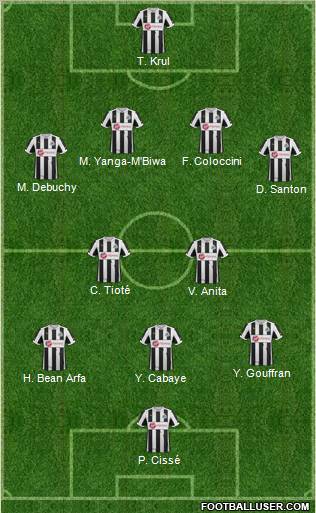Newcastle United Formation 2013