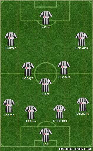 Newcastle United Formation 2013