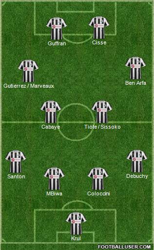 Newcastle United Formation 2013
