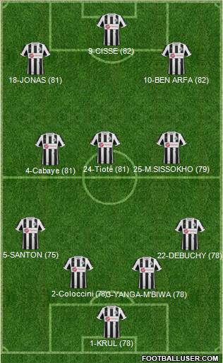 Newcastle United Formation 2013