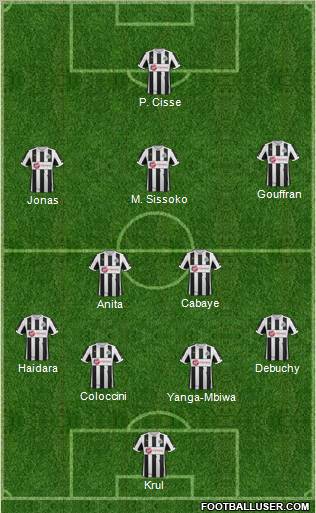 Newcastle United Formation 2013