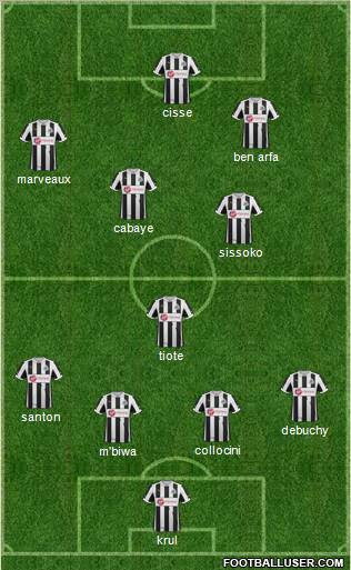 Newcastle United Formation 2013