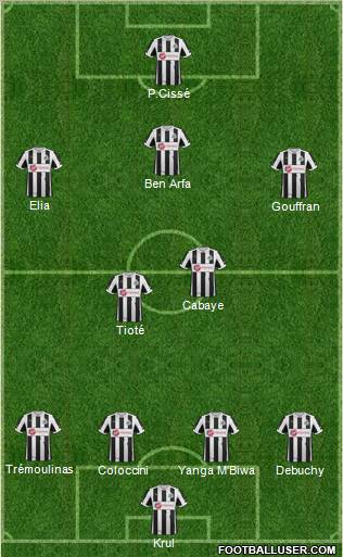 Newcastle United Formation 2013