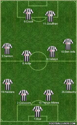 Newcastle United Formation 2013