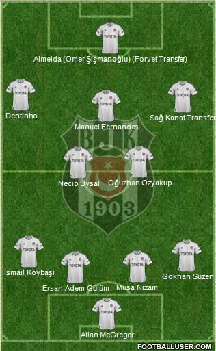Besiktas JK Formation 2013