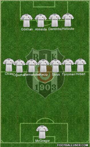 Besiktas JK Formation 2013