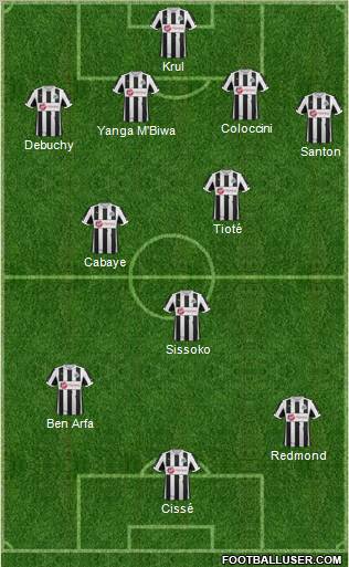 Newcastle United Formation 2013