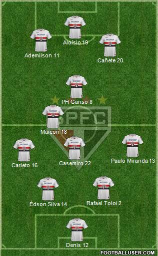 São Paulo FC Formation 2013