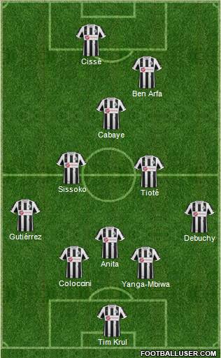 Newcastle United Formation 2013