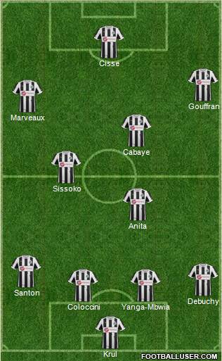 Newcastle United Formation 2013