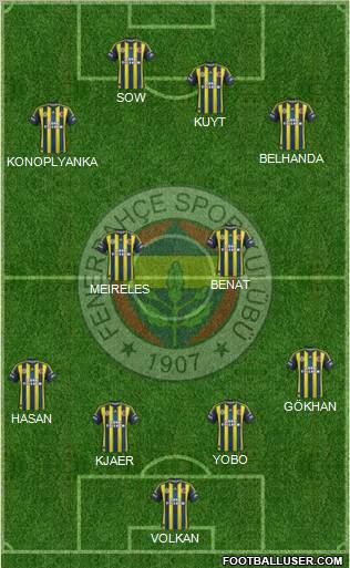 Fenerbahçe SK Formation 2013