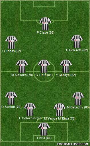 Newcastle United Formation 2013