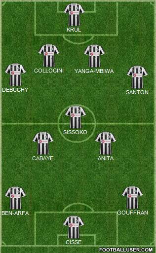 Newcastle United Formation 2013