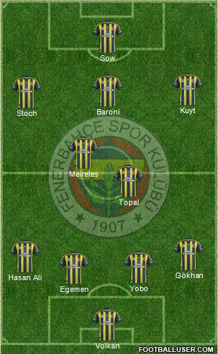 Fenerbahçe SK Formation 2013
