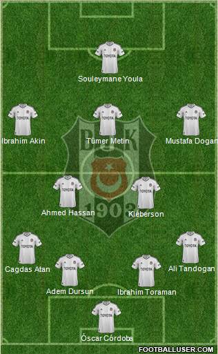 Besiktas JK Formation 2013