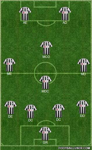 Newcastle United Formation 2013