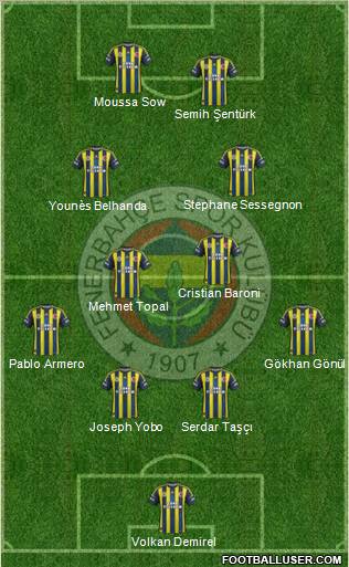 Fenerbahçe SK Formation 2013