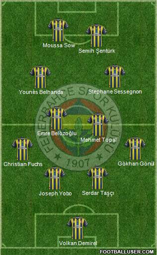 Fenerbahçe SK Formation 2013