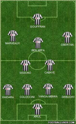 Newcastle United Formation 2013